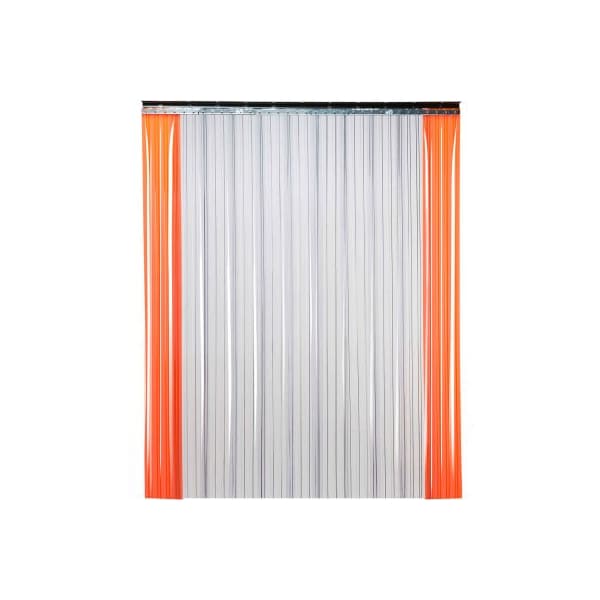 Low Temperature Strip Door - 12W x 12H - 12 Ribbed Clear PVC